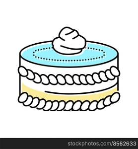 cream cake food dessert color icon vector. cream cake food dessert sign. isolated symbol illustration. cream cake food dessert color icon vector illustration