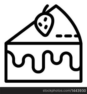 Cream cake icon. Outline cream cake vector icon for web design isolated on white background. Cream cake icon, outline style