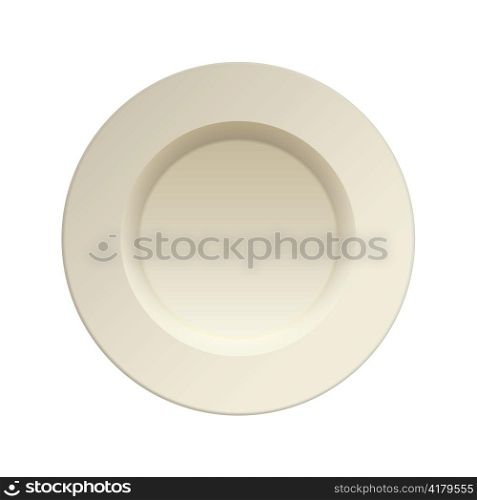 Cream china plate for dinner service clean