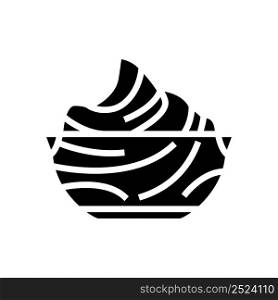 cream chocolate glyph icon vector. cream chocolate sign. isolated contour symbol black illustration. cream chocolate glyph icon vector illustration