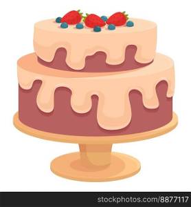 Cream cocoa cake icon cartoon vector. Groom party. Chocolate bakery. Cream cocoa cake icon cartoon vector. Groom party