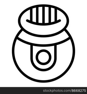 Cream epilator icon outline vector. Skin hair. Body care. Cream epilator icon outline vector. Skin hair