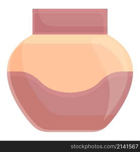 Cream jar icon cartoon vector. Cosmetic face. Beauty skincare. Cream jar icon cartoon vector. Cosmetic face