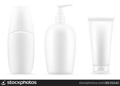 cream lotion in a plastic container packaging stock vector illustration isolated on white background