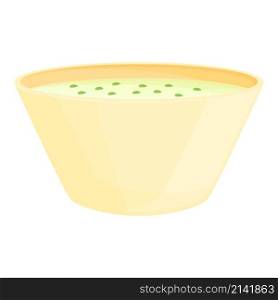 Cream soup dish icon cartoon vector. Hot bowl. Mushroom food. Cream soup dish icon cartoon vector. Hot bowl