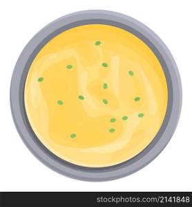 Cream soup icon cartoon vector. Hot bowl. Vegetable plate. Cream soup icon cartoon vector. Hot bowl