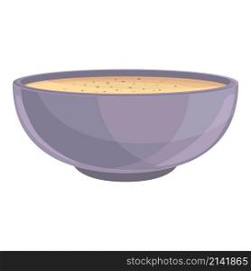 Cream soup meal icon cartoon vector. Vegetable bowl. Food plate. Cream soup meal icon cartoon vector. Vegetable bowl