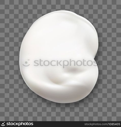 Cream texture smear. Milk white cosmetic lotion drop isolated on background. Facial makeup product swirl. Moisturizer swatch stroke element. Shaving foam splash sample. Concealer mousse mockup. Cream texture smear. White cosmetic lotion drop