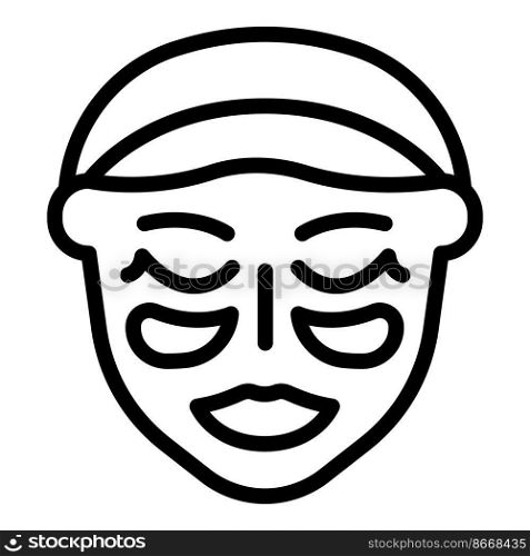 Cream under eyes icon outline vector. Eye patch. Beauty mask. Cream under eyes icon outline vector. Eye patch