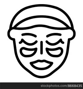 Cream under eyes icon outline vector. Eye patch. Beauty mask. Cream under eyes icon outline vector. Eye patch