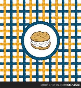 creampuff pastry lasso rope vector. creampuff pastry lasso rope vector art