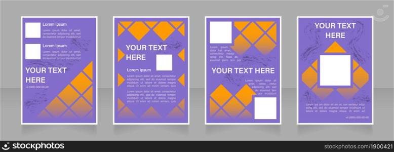 Create business awareness blank brochure layout design. Traditional ad. Vertical poster template set with empty copy space for text. Premade corporate reports collection. Editable flyer paper pages. Create business awareness blank brochure layout design