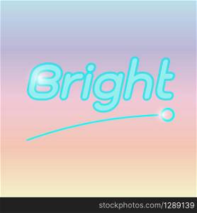 Created bright text on spectrum background, stock vector