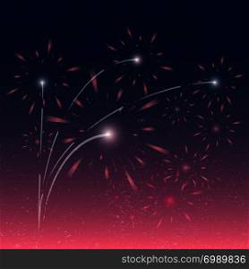 Created dream celebration firework background, stock vector