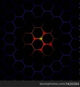 Created hexagon cave abstract background, stock vector