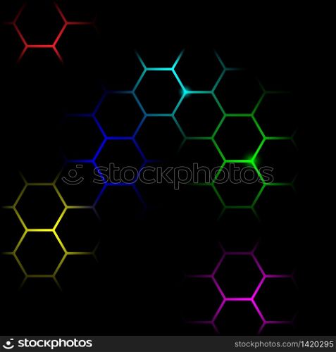 Created hexagon pattern abstract background, stock vector