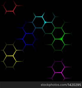 Created hexagon pattern abstract background, stock vector