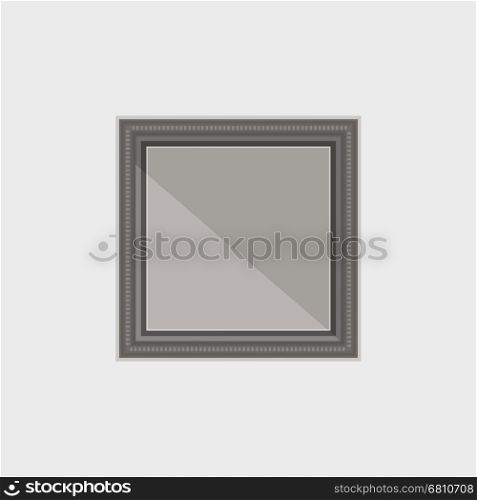 Created simple dark frame with mirror reflection, stock vector