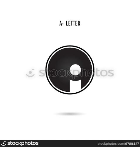 Creative A-letter icon abstract logo design.A-alphabet symbol.Corporate business and industrial logotype symbol.Vector illustration