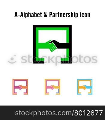 Creative A-letter icon abstract logo design vector template.Business offer,partnership icon.Corporate business and industrial logotype symbol.Vector illustration