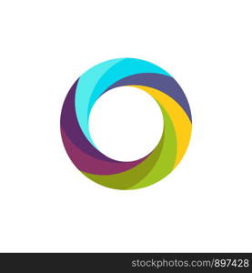 creative abstract colorful circle logo template