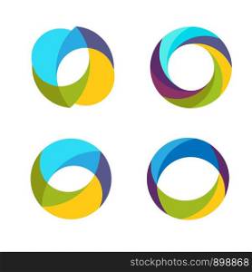 creative abstract colorful circle logo template