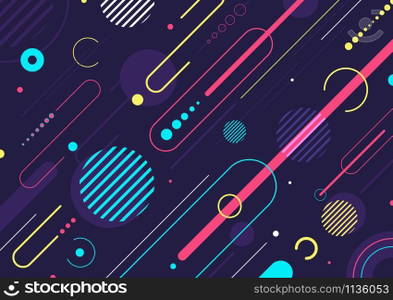 Creative abstract dynamic geometric elements pattern design and background. You can use for template cover brochure, poster, banner web, flyer, etc. Vector illustration