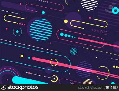 Creative abstract dynamic geometric elements pattern design and background. You can use for template cover brochure, poster, banner web, flyer, etc. Vector illustration