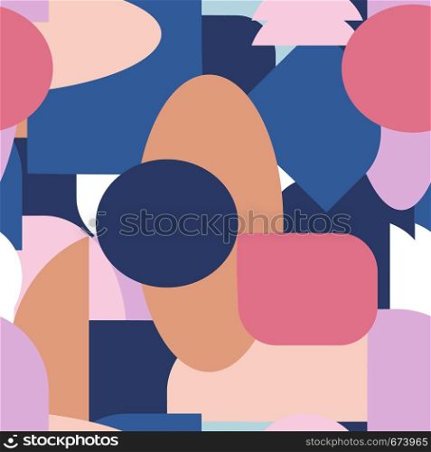 Creative abstract vector illustration. Contemporary geometry background. Modern geometric shapes seamless pattern.. Creative abstract vector illustration. Contemporary geometry background.