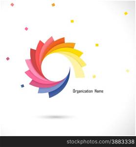 Creative abstract vector logo design template. Corporate business and flower creative logotype symbol. Vector illustration.