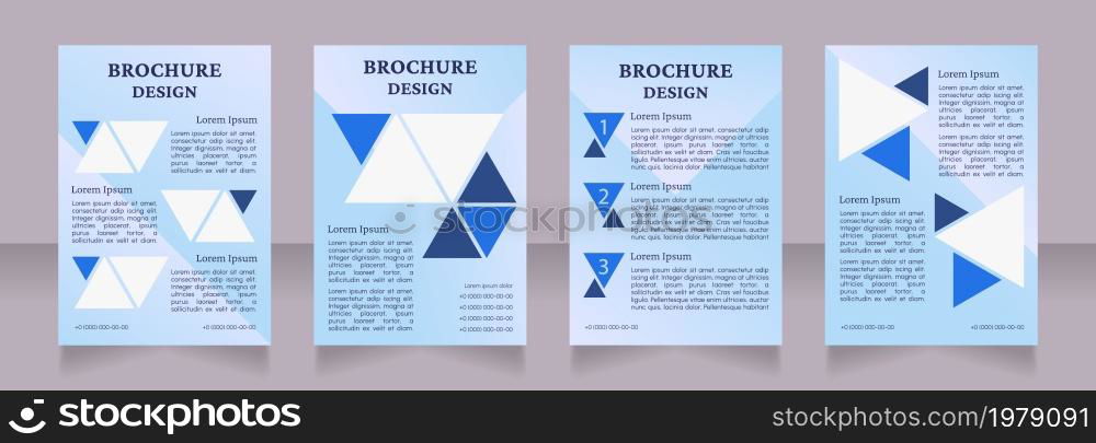 Creative advertising agency service blank brochure layout design. Vertical poster template set with empty copy space for text. Premade corporate reports collection. Editable flyer paper pages. Creative advertising agency service blank brochure layout design