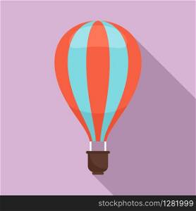 Creative air balloon icon. Flat illustration of creative air balloon vector icon for web design. Creative air balloon icon, flat style