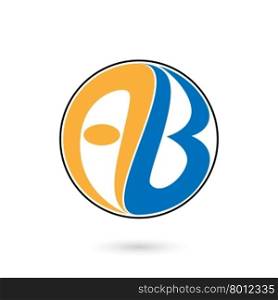 Creative alphabet A and B letter logo.AB company group linked letter logo.Vector illustration