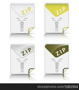 Creative and modern design ZIP file type icon. File type icon (ZIP)