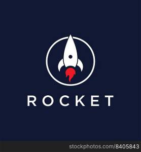 Creative and modern rocket logo,starship launch template.