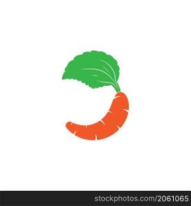 Creative and modern sweet carrot for fruit, vegetable and restaurant logo design vector