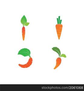 Creative and modern sweet carrot for fruit, vegetable and restaurant logo design vector