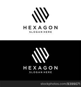Creative and simple hexagon box logo or geometric cube geometric logo. Logo for business, company, network,technology.