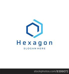 Creative and simple hexagon box logo or geometric cube geometric logo. Logo for business, company, network,technology.