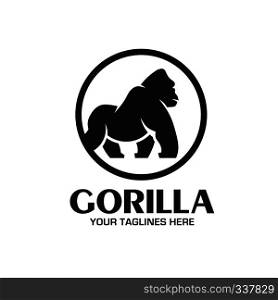 creative and strong Gorilla logo vector isolated on white background
