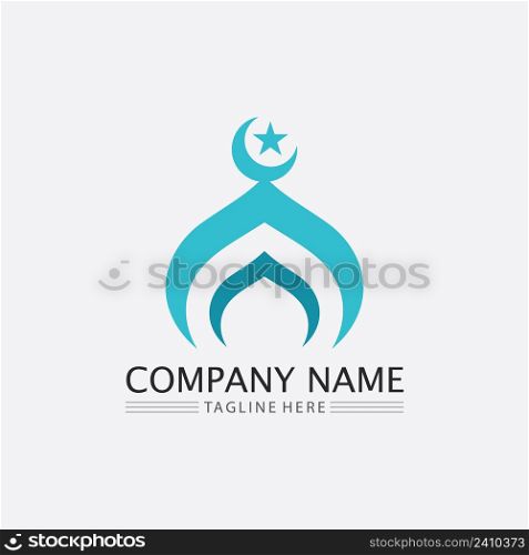 Creative Arabic Islamic Ramadan Kareem in crescent moon shape with lamp for Holy Month of Muslim Community Festival celebration vector design illustration