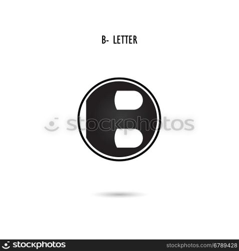 Creative B-letter icon abstract logo design.B-alphabet symbol.Corporate business and industrial logotype symbol.Vector illustration