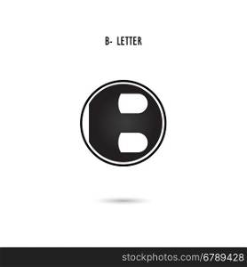 Creative B-letter icon abstract logo design.B-alphabet symbol.Corporate business and industrial logotype symbol.Vector illustration