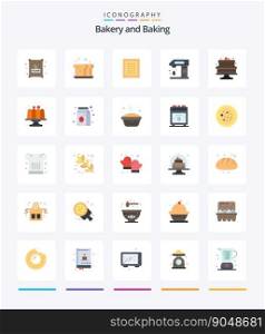 Creative Baking 25 Flat icon pack  Such As cakes. baking. meal. baked. cooking