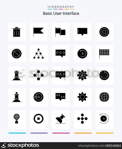 Creative Basic 25 Glyph Solid Black icon pack  Such As link.. talk. basic. user
