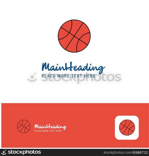 Creative Basket ball Logo Design. Flat color Logo place for Tagline. Vector Illustration
