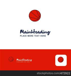 Creative Basketball Logo Design. Flat color Logo place for Tagline. Vector Illustration