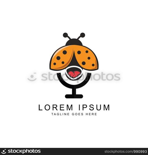 creative bee animal logo template