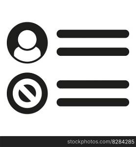 Creative blacklist icon simple vector. Business user. Trash art. Creative blacklist icon simple vector. Business user