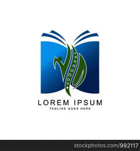 creative book education logo template